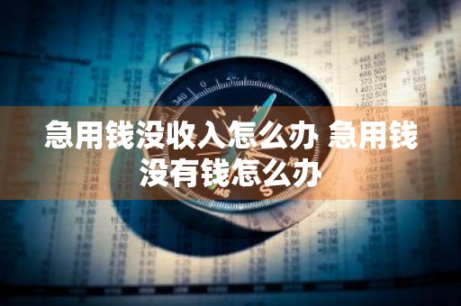 急用钱没收入怎么办 急用钱没有钱怎么办