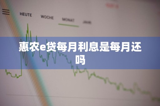 惠农e贷每月利息是每月还吗