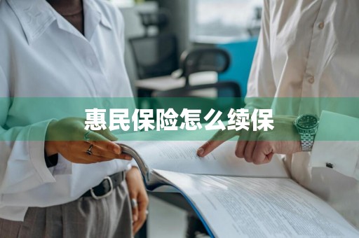 惠民保险怎么续保