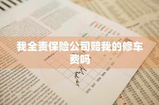 我全责保险公司赔我的修车费吗