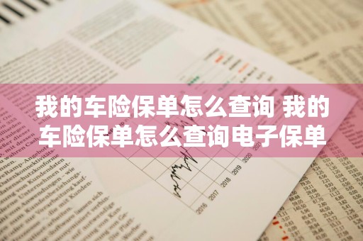 我的车险保单怎么查询 我的车险保单怎么查询电子保单