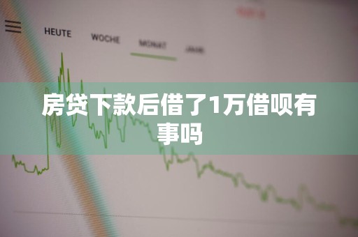 房贷下款后借了1万借呗有事吗