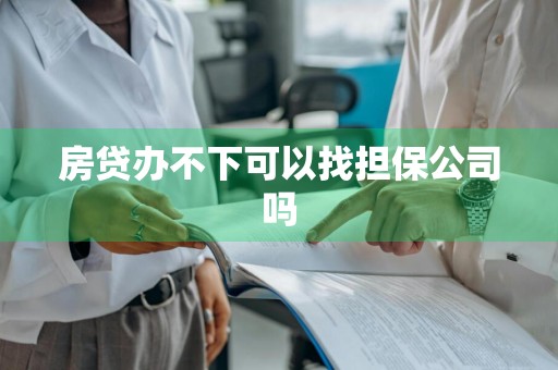 房贷办不下可以找担保公司吗