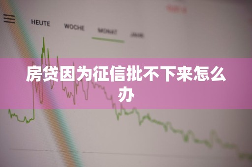 房贷因为征信批不下来怎么办