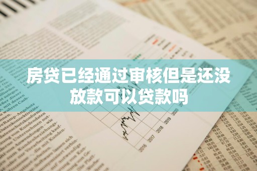 房贷已经通过审核但是还没放款可以贷款吗