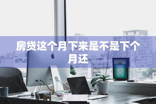 房贷这个月下来是不是下个月还
