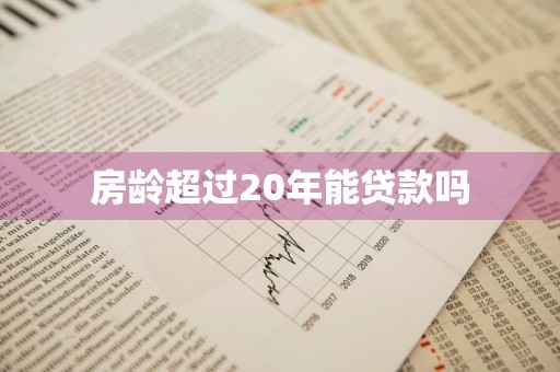 房龄超过20年能贷款吗