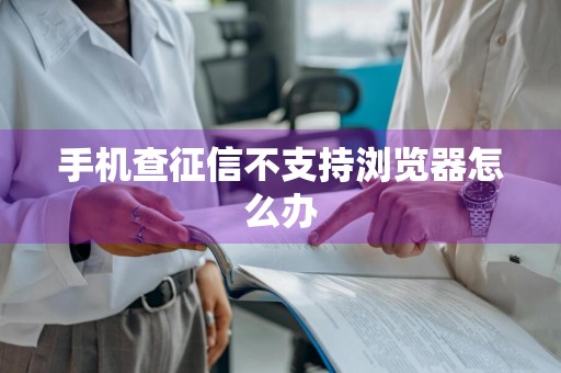 手机查征信不支持浏览器怎么办