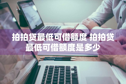 拍拍贷最低可借额度 拍拍贷最低可借额度是多少