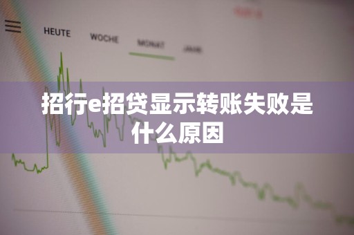 招行e招贷显示转账失败是什么原因
