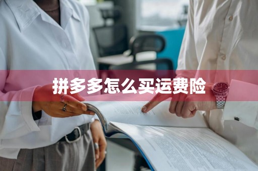 拼多多怎么买运费险