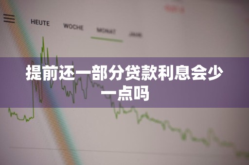 提前还一部分贷款利息会少一点吗