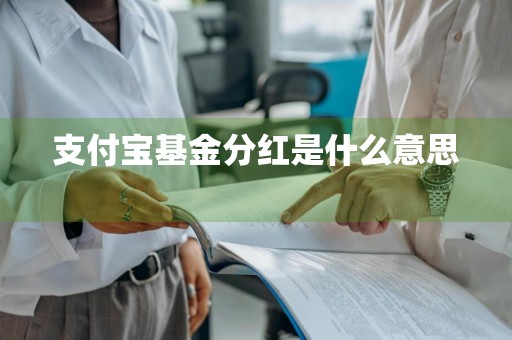 支付宝基金分红是什么意思 