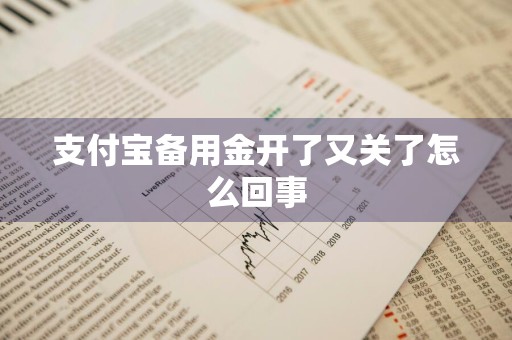 支付宝备用金开了又关了怎么回事
