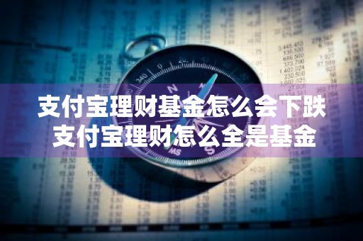 支付宝理财基金怎么会下跌 支付宝理财怎么全是基金