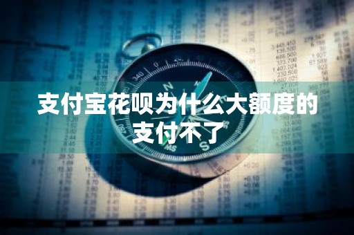 支付宝花呗为什么大额度的支付不了