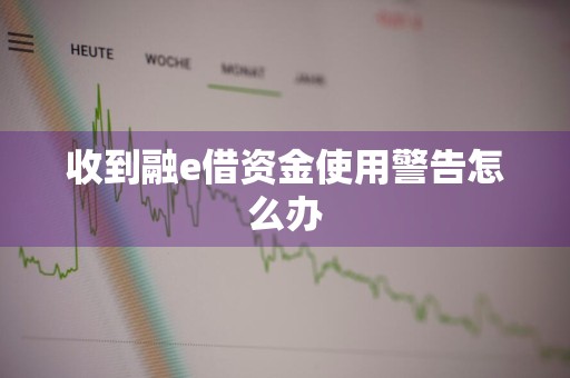 收到融e借资金使用警告怎么办