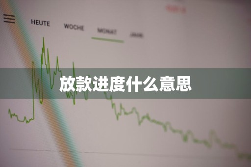 放款进度什么意思