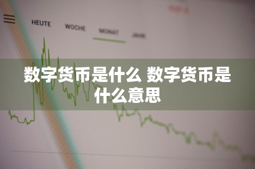 数字货币是什么 数字货币是什么意思