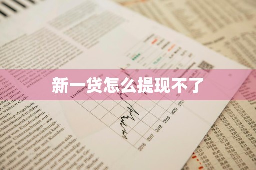 新一贷怎么提现不了