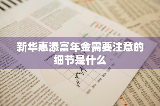 新华惠添富年金需要注意的细节是什么