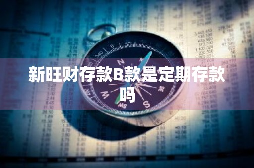 新旺财存款B款是定期存款吗