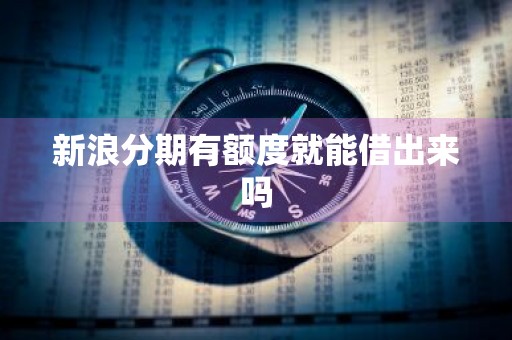 新浪分期有额度就能借出来吗