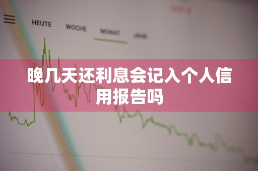 晚几天还利息会记入个人信用报告吗