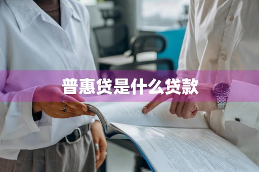 普惠贷是什么贷款