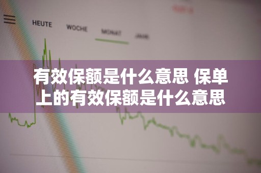 有效保额是什么意思 保单上的有效保额是什么意思