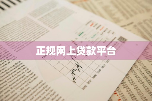 正规网上贷款平台