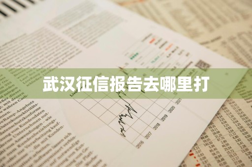 武汉征信报告去哪里打