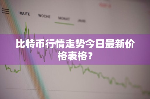 比特币行情走势今日最新价格表格？
