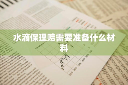 水滴保理赔需要准备什么材料