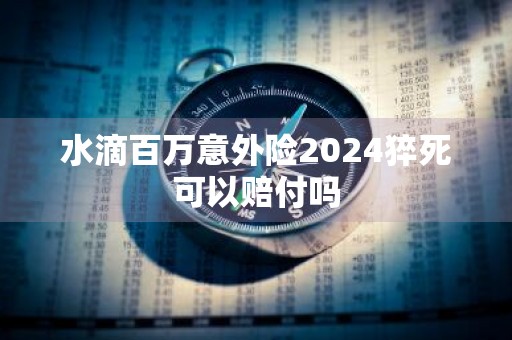 水滴百万意外险2024猝死可以赔付吗