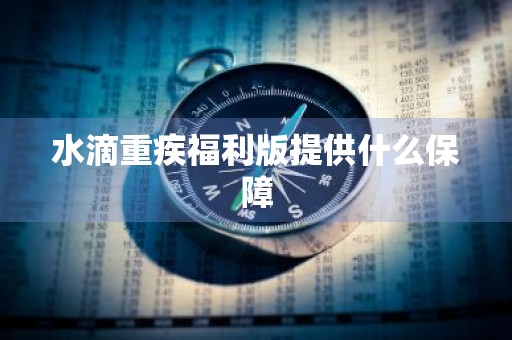 水滴重疾福利版提供什么保障