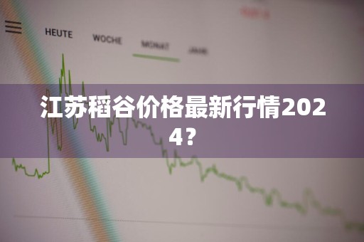 江苏稻谷价格最新行情2024？