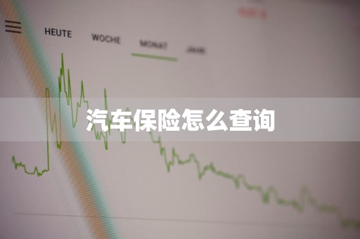 汽车保险怎么查询