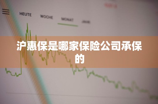 沪惠保是哪家保险公司承保的