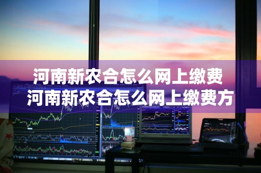 河南新农合怎么网上缴费 河南新农合怎么网上缴费方法