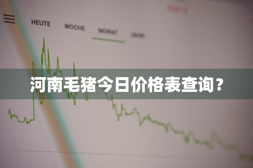 河南毛猪今日价格表查询？