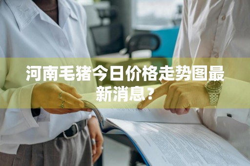 河南毛猪今日价格走势图最新消息？