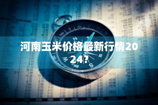 河南玉米价格最新行情2024？
