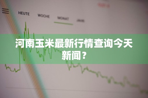 河南玉米最新行情查询今天新闻？