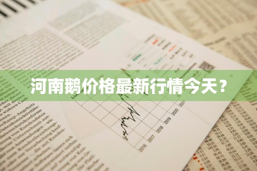 河南鹅价格最新行情今天？