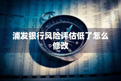 浦发银行风险评估低了怎么修改
