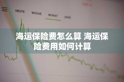 海运保险费怎么算 海运保险费用如何计算