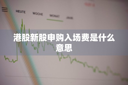 港股新股申购入场费是什么意思