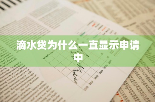 滴水贷为什么一直显示申请中