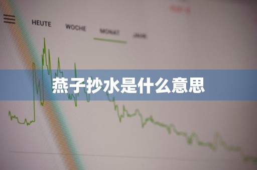 燕子抄水是什么意思